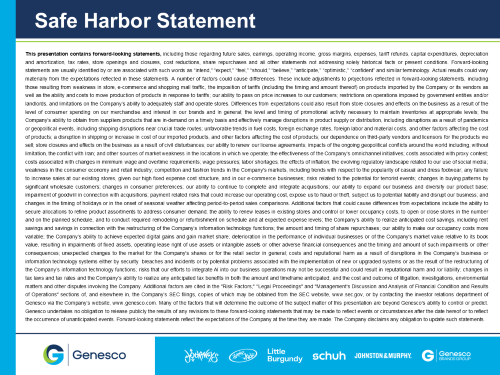 Safe Harbor image - click to open PDF version
