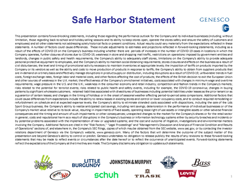 Safe Harbor Statement - CL King Conference